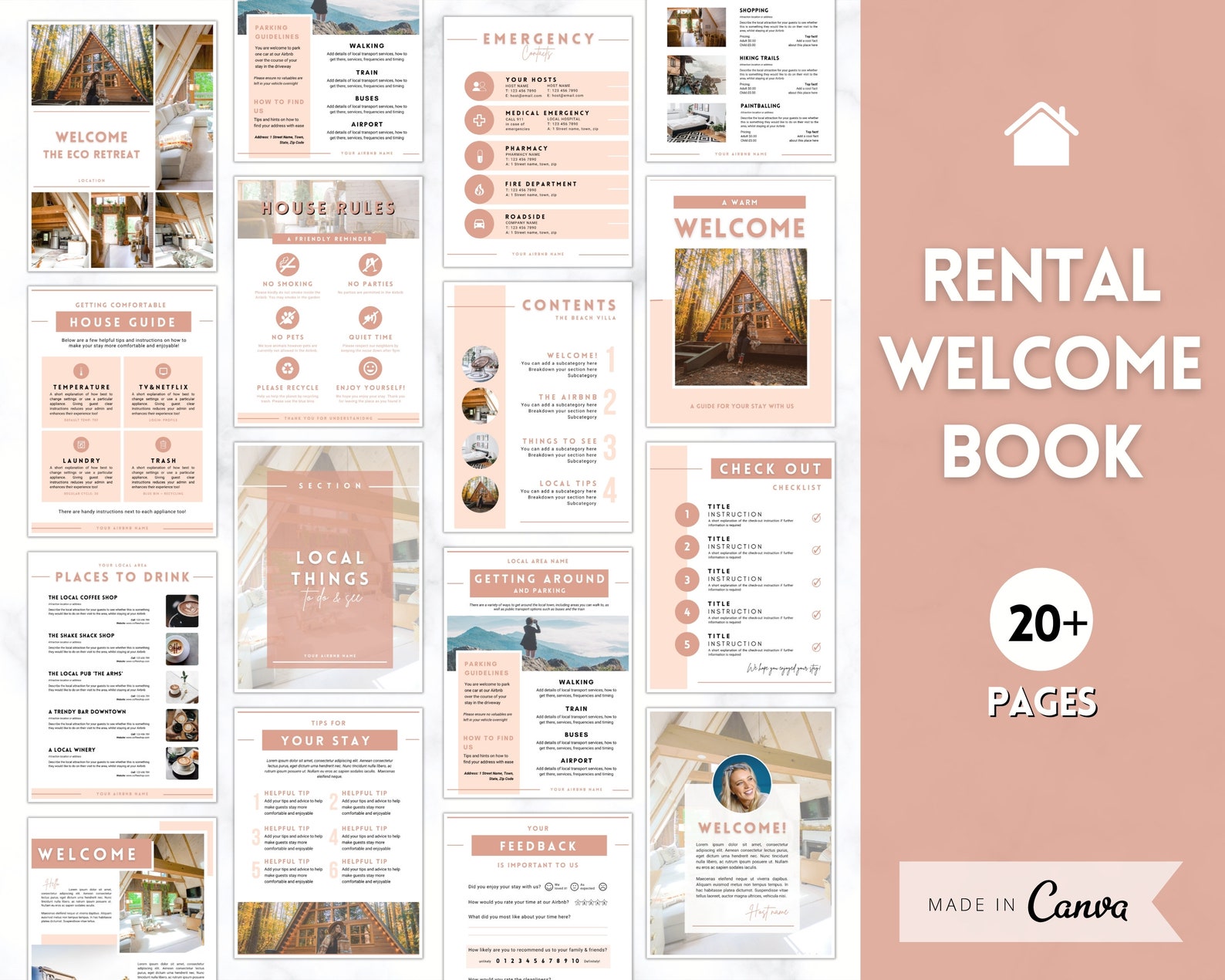 Ultimate VRBO Template BUNDLE Editable Vacation Rental Sign Etsy