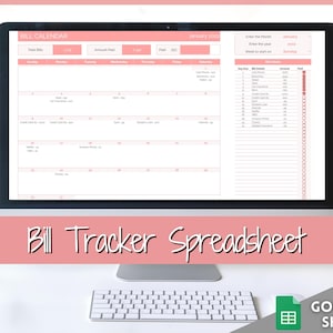 Bill Payment Tracker Spreadsheet, Monthly Bill Calendar, Automated Google Sheets, Budget Expense, Finance Template, Bills Checklist, Annual