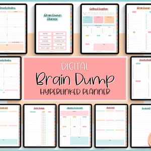 DIGITAL Brain Dump Planner, To Do List Printable, ADHD Daily Planner, Priority Matrix Template, Work Day Productivity, GoodNotes Notability