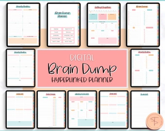 DIGITAL Brain Dump Planner, To Do List Printable, ADHD Daily Planner, Priority Matrix Template, Work Day Productivity, GoodNotes Notability