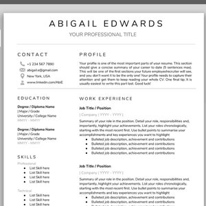 Google Docs RESUME TEMPLATE. CV template free. Professional Resume Template. Minimalist Executive. Resume Template Bundle. Curriculum Vitae.