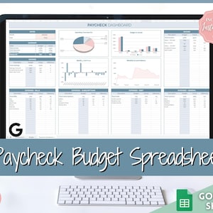 Budget By Paycheck Spreadsheet, Paycheck Budget Google Sheets, Biweekly, Zero based budget tracker, weekly, finance planner, budget template