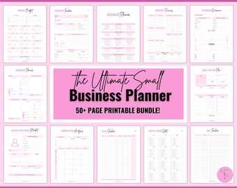 Business Planner imprimable BUNDLE, Small Business Planner, Side Hustle, Business Trackers, Social Media, Finances, Content, Order, Etsy Shop