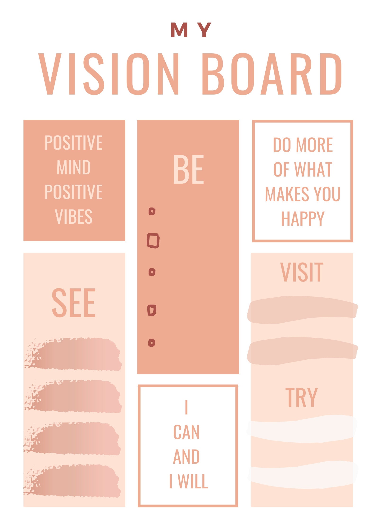 2022 Vision Board Printables Digital Vision Board Kit Goal | Etsy UK