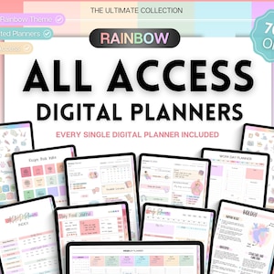 Digital Planner BUNDLE! 12+ GoodNotes Planners! 2026 Daily Weekly Planner, Undated, Recipe, Notebook, Fitness, Goal, Budget, Meal, iPad ADHD