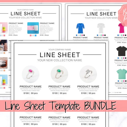 25 Wholesale Line Sheet Template Canva Price List Catalog Etsy