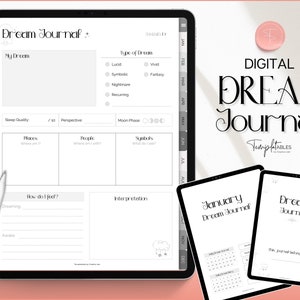 Dream Journal, Digital Journal for GoodNotes, iPad Digital Dream Diary, Dream Analysis, Dream Interpretation, Sleep Tracker, Lucid