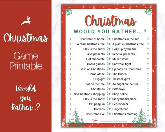 Free Printable Christmas Editable Board Game