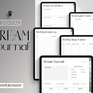 Diario dei sogni digitale, Diario digitale per GoodNotes, Diario dei sogni digitale per iPad, Analisi dei sogni, Interpretazione dei sogni, Sleep Tracker, Lucido
