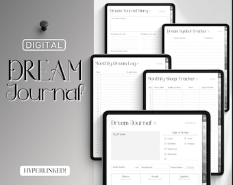 Digitales Traumtagebuch, Digitales Tagebuch für GoodNotes, iPad Digitales Traumtagebuch, Traumanalyse, Traumdeutung, Schlaftracker, Lucid
