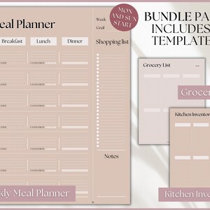 FOOD DIARY Weekly Meal Planner Printable Meal Tracker Food - Etsy