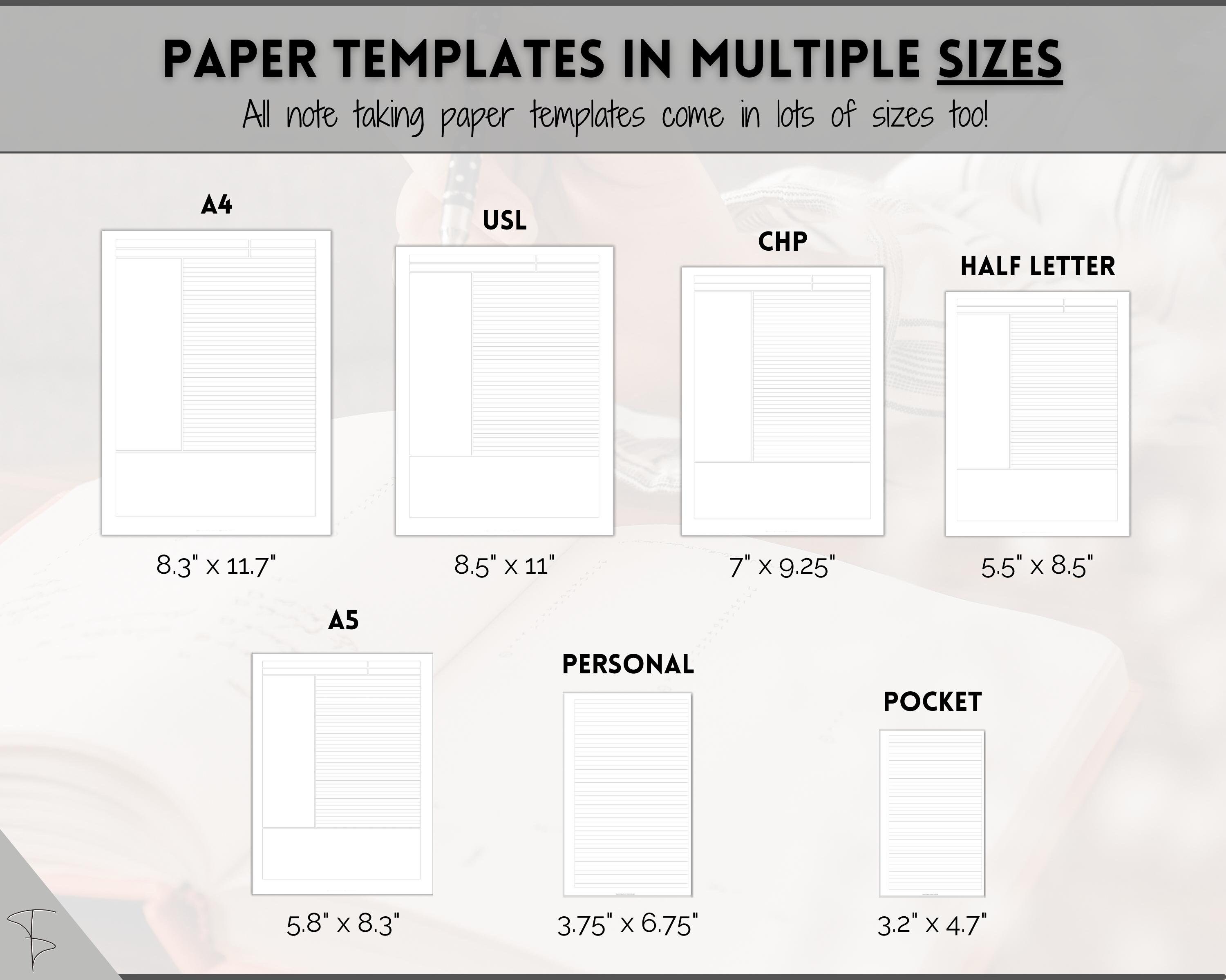 Note Taking Templates Printable Paper Note Taking Journal - Etsy Canada