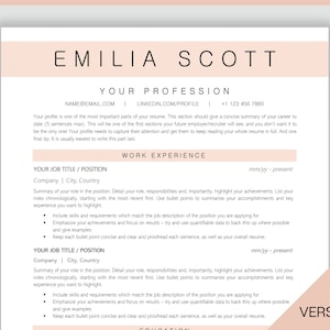 Palavra de modelo de currículo profissional. Modelo de CV Profissional, Design de CV, Modelo de Currículo Executivo, Curriculum Vitae Limpo, Minimalista, Grátis