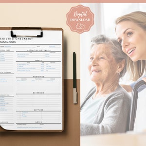 Caregiving Elderly Care Checklist. EDITABLE Printable is ideal for Caregivers. Daily cleaning, Daily Tasks, Housekeeping, Care log Template image 7