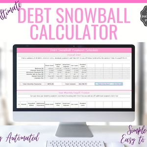 Dave Ramsey Debt Snowball Calculator, Excel Budget Planner spreadsheet, Financial Planner, Debt Payoff Automatic Tracker Template, GBP & USD