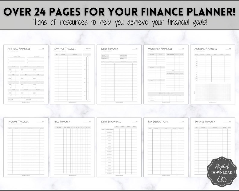 A5 Finance Planner BUNDLE Budget Planner Templates Financial | Etsy