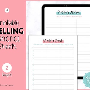 Spelling Words, Printable Spelling Practice Sheets, Sight Word Practice, 1st Grade, Worksheet, Test, Homeschool Teacher