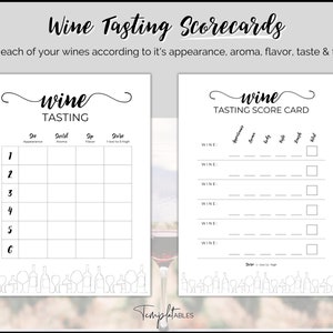 Wine Tasting Kit Complete Guide to Blind Wine Tasting. Placemats, Tasting Cards, Sign, Sheet, Menu, Game. Great for Wine nights & parties image 4