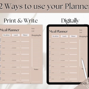 FOOD DIARY Weekly Meal Planner Printable Meal Tracker Food - Etsy