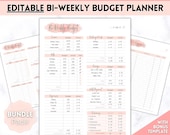 EDITABLE Biweekly Budget Planner, Bi-weekly Template, PDF Printable Paycheck Budget Tracker, Finance Planner, Zero Based, Sheet Binder