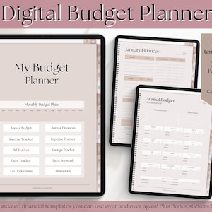 GOODNOTES Planificador de presupuesto, Planificador de finanzas SIN FECHA, Cheque de pago, Rastreador de gastos, Deuda, Facturas, Cuaderno de diario del planificador digital, iPad, Pegatinas