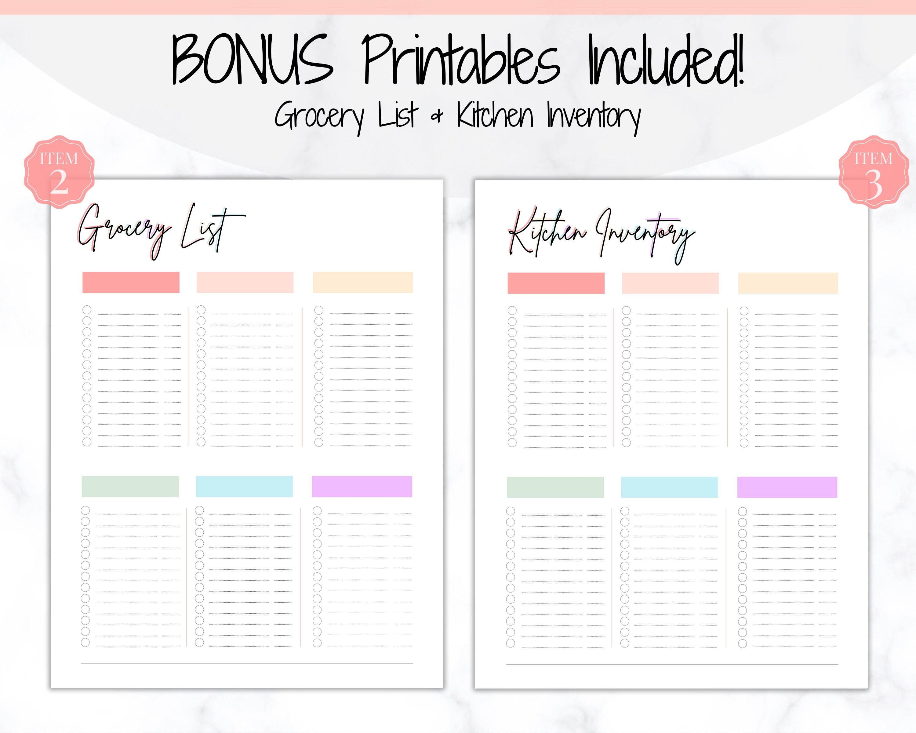 Meal Tracker Printable Weekly Food Diary Meal Planner Food | Etsy