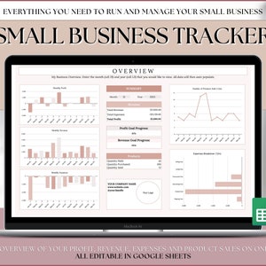 Small Business Spreadsheet, Inventory Tracker, Bookkeeping, Budget, Income, Expenses, Order Tracker, Clients, Google Sheets Spreadsheet