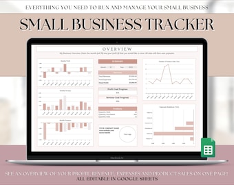 Small Business Spreadsheet, Inventory Tracker, Bookkeeping, Budget, Income, Expenses, Order Tracker, Clients, Google Sheets Spreadsheet