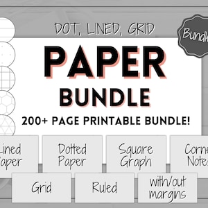 Modelli per prendere appunti, carta stampabile, diario per prendere appunti, appunti di Cornell, grafico a punti, taccuino per riunioni, prendere appunti digitali per studenti