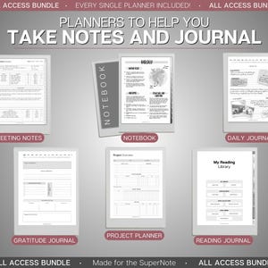 Supernote | ALL ACCESS template pack | 2026 Daily Planner, Digital To Do List, Meeting Minutes, Journal & Notebook, Calendar, a5x, a6x image 9