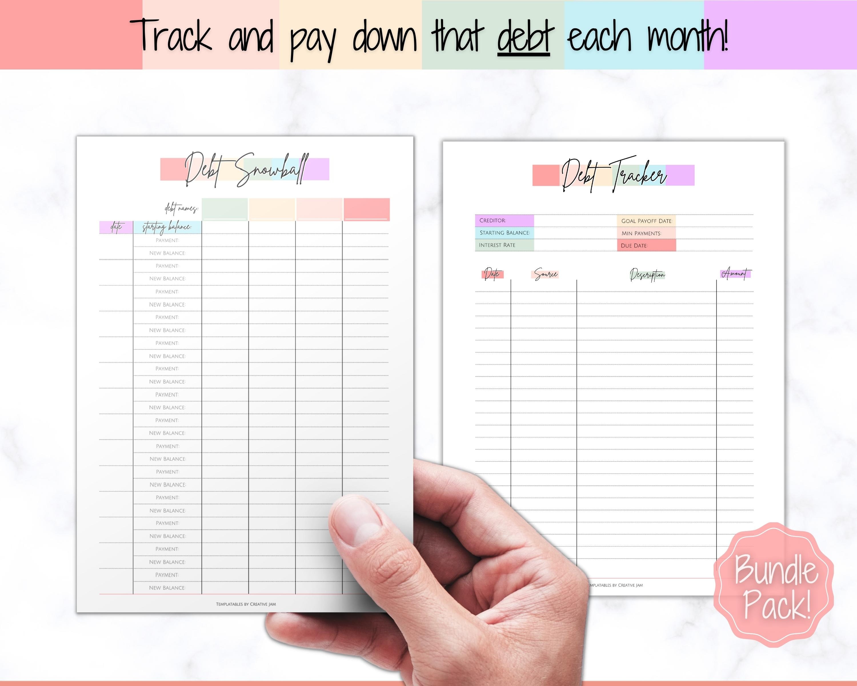Erin Condren Budget Book Petite Planner - 12 Month Financial Tracker With Stickers, Debt & Savings Log (5.7" X 8.25") - View #6