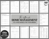 The ULTIMATE Home Management Binder Bundle! 170pg Household Planner, Cleaning, Emergency, Budget, Meal planners & checklists, Life Binder