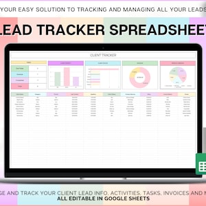 Lead Tracker Spreadsheet, CRM Client Tracker, Small Business Owner, Lead & Task Tracker, Client Record book, Planner, Communication Log