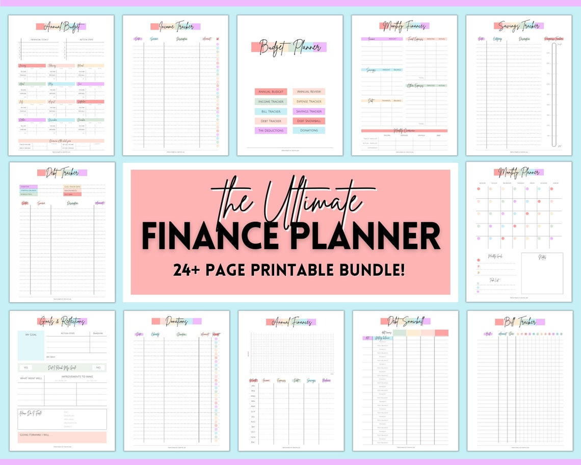 A5 Finance Planner BUNDLE Budget Planner Templates Financial - Etsy