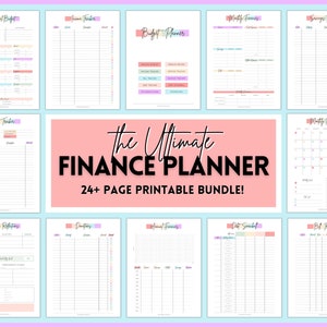 Finance Planner BUNDLE! Budget Planner Templates, Financial Savings Tracker Printable Binder, Monthly Debt, Bill, Spending, Expenses Tracker