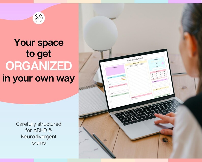 EDITABLE ADHD Digital Planner, Daily Planner Spreadsheet, Neurodivergent, Brain Dump, To Do List, Cleaning, Symptom Tracker, Google Sheets image 7