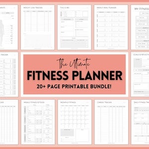 Health & Fitness Planner - 12 Week Fitness Journal - BLACK - Treasures &  Delights, Etc.
