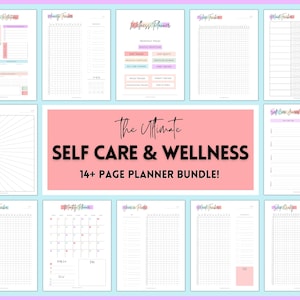 Self Care Journal & Wellness Planner BUNDLE! Printable Selfcare Tracker, Checklist, Health Planner, Wellbeing, Mindfulness, Worksheet Kit