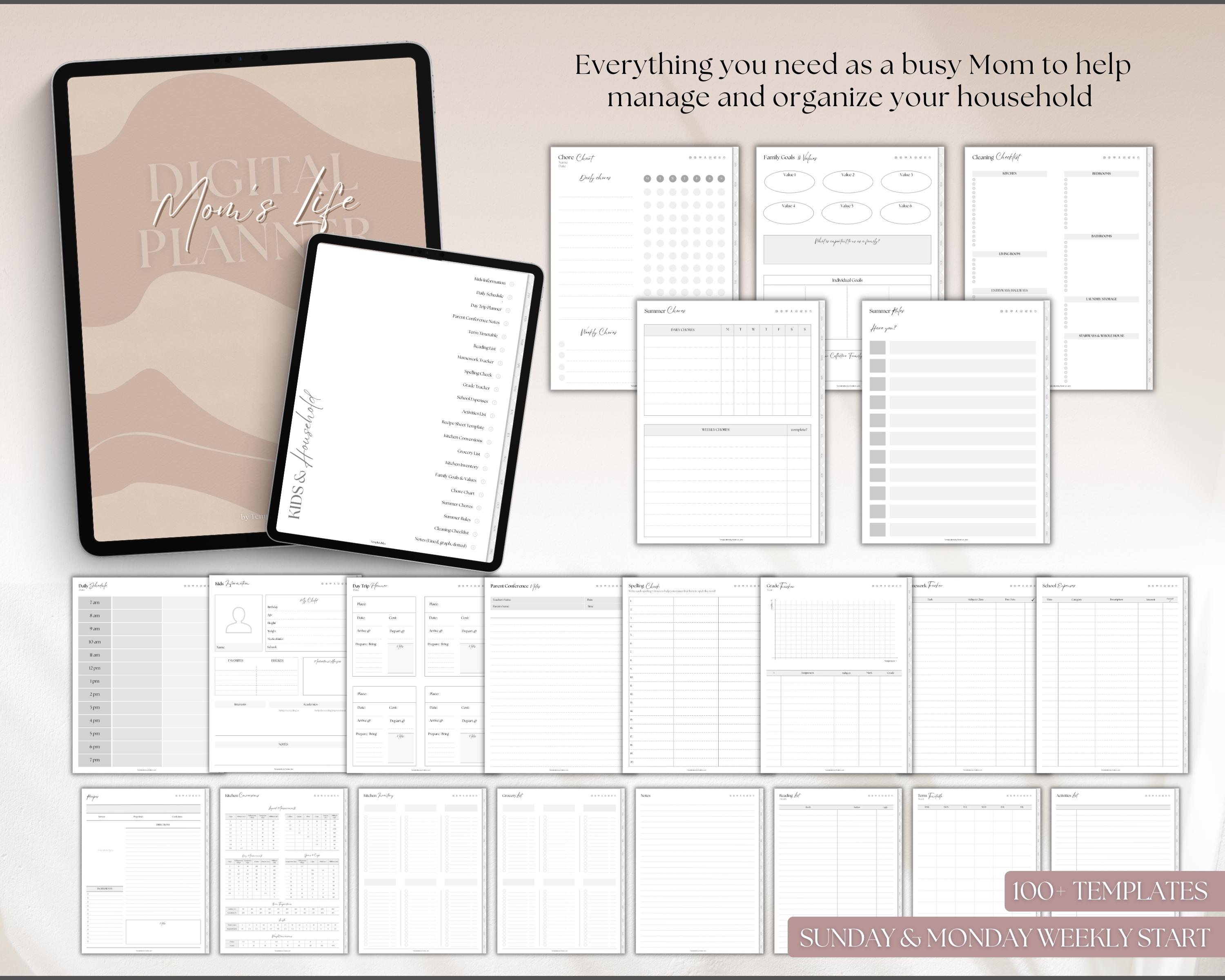 2025 Mom Life Digital Planner, MOM Digital Planner, Busy Mom, Goodnotes ...