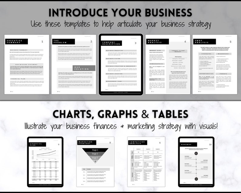 Business Plan Template GOOGLE DOCS Small Business Planner Etsy