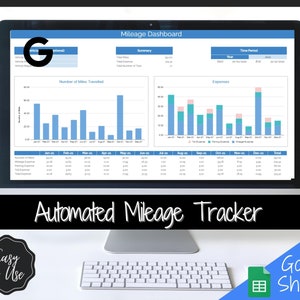 AUTOMATED Mileage Tracker. Small Business Spreadsheet. Google Sheets Mileage Log, Expenses Calculator, Tax Deductibles, Car, Vehicle Miles