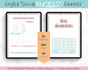 Digital Planner for Small Business, Undated Trackers, Social Media, Finances, GoodNotes Digital Journal, Monthly, Weekly, Side Hustle, iPad