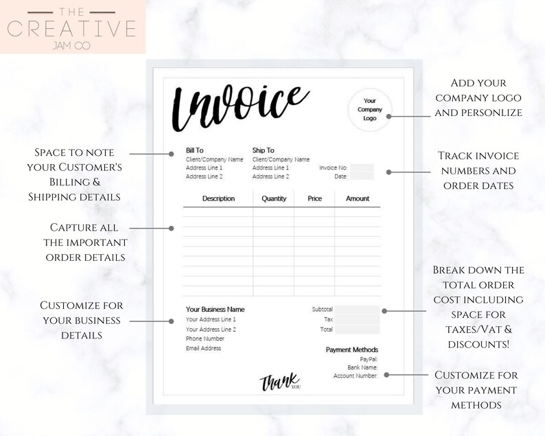 Jewelry Invoice Template