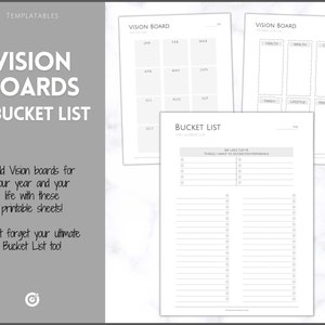 Goal Planner BUNDLE, 2024 Goals Tracker, SMART Goal Setting Kit, New Year, Monthly Habits Reflections, Productivity, Vision Board Printables image 7