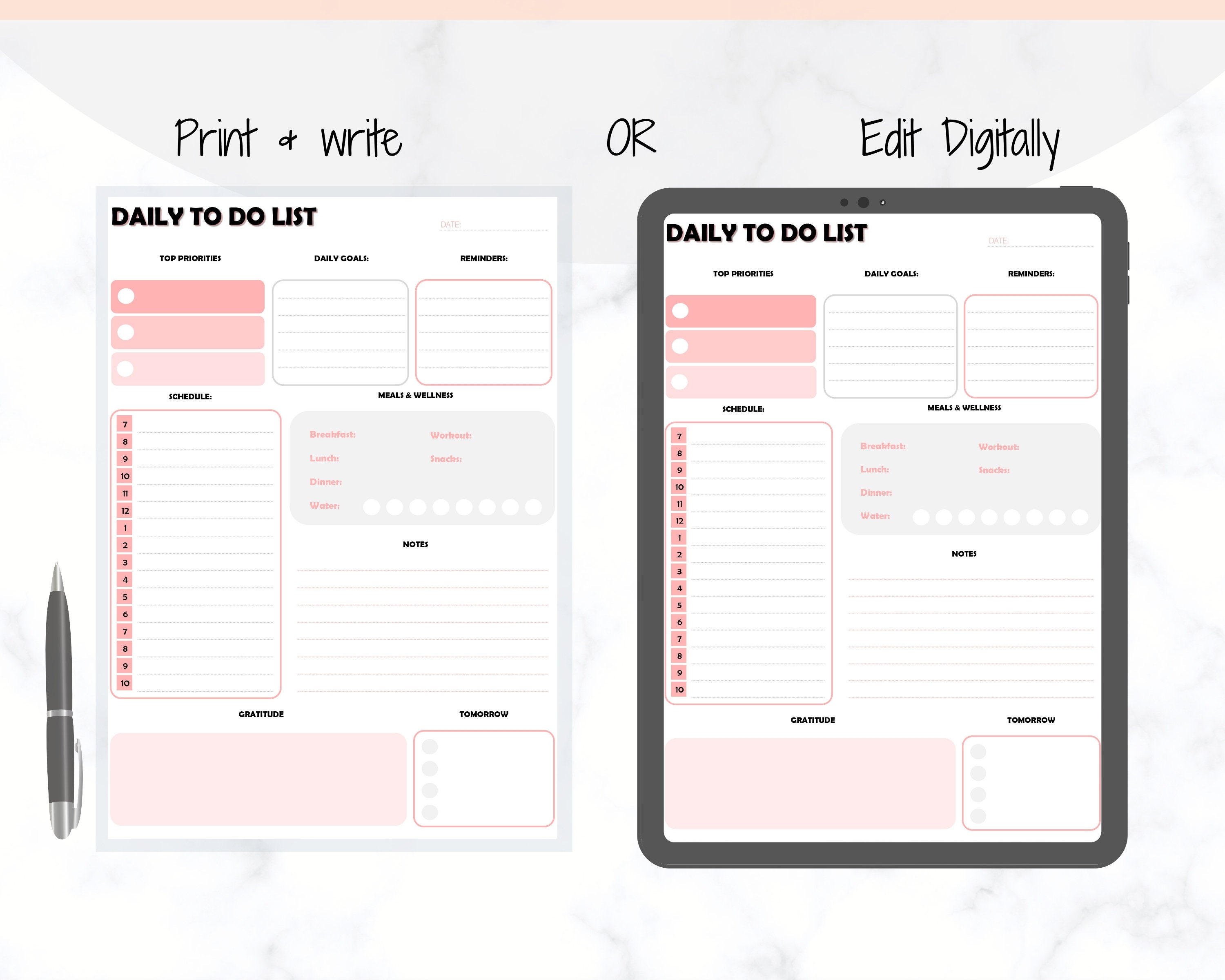 10 Creative Printable Hourly To Do List