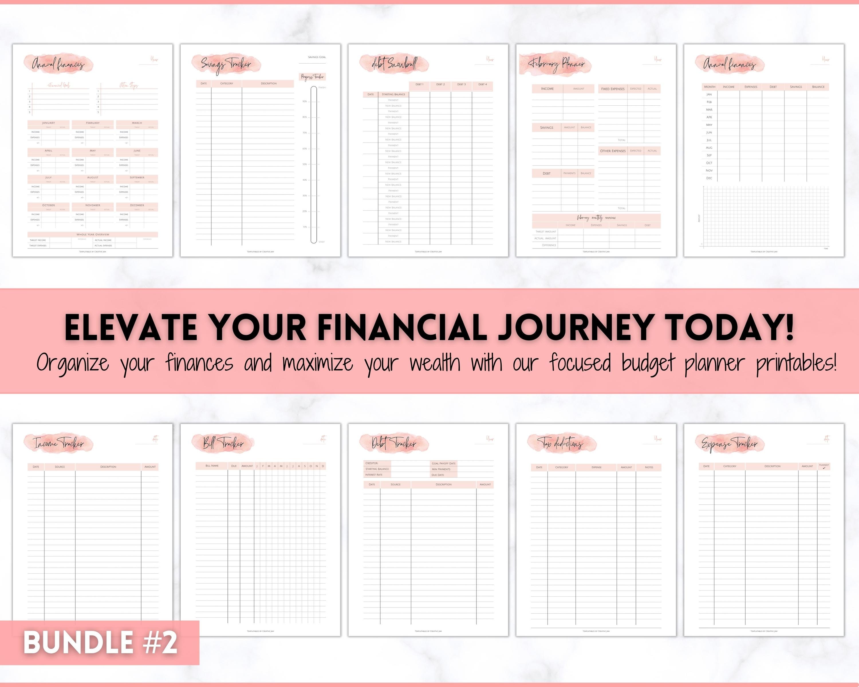 Ultimate PLANNER BUNDLE Printable Goal Planner Finances & | Etsy