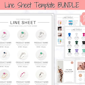 Line Sheet Template, Wholesale Catalog, Editable Wholesale Template, Product Sales Sheet, Price List Template, Canva Linesheet Catalogue