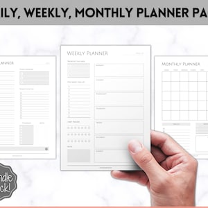 Ultimate PLANNER Set! Daily Planner, Weekly Planner, Monthly Printable! Insert, To do List, Productivity, Work Day, Hourly, A4 A5 Letter