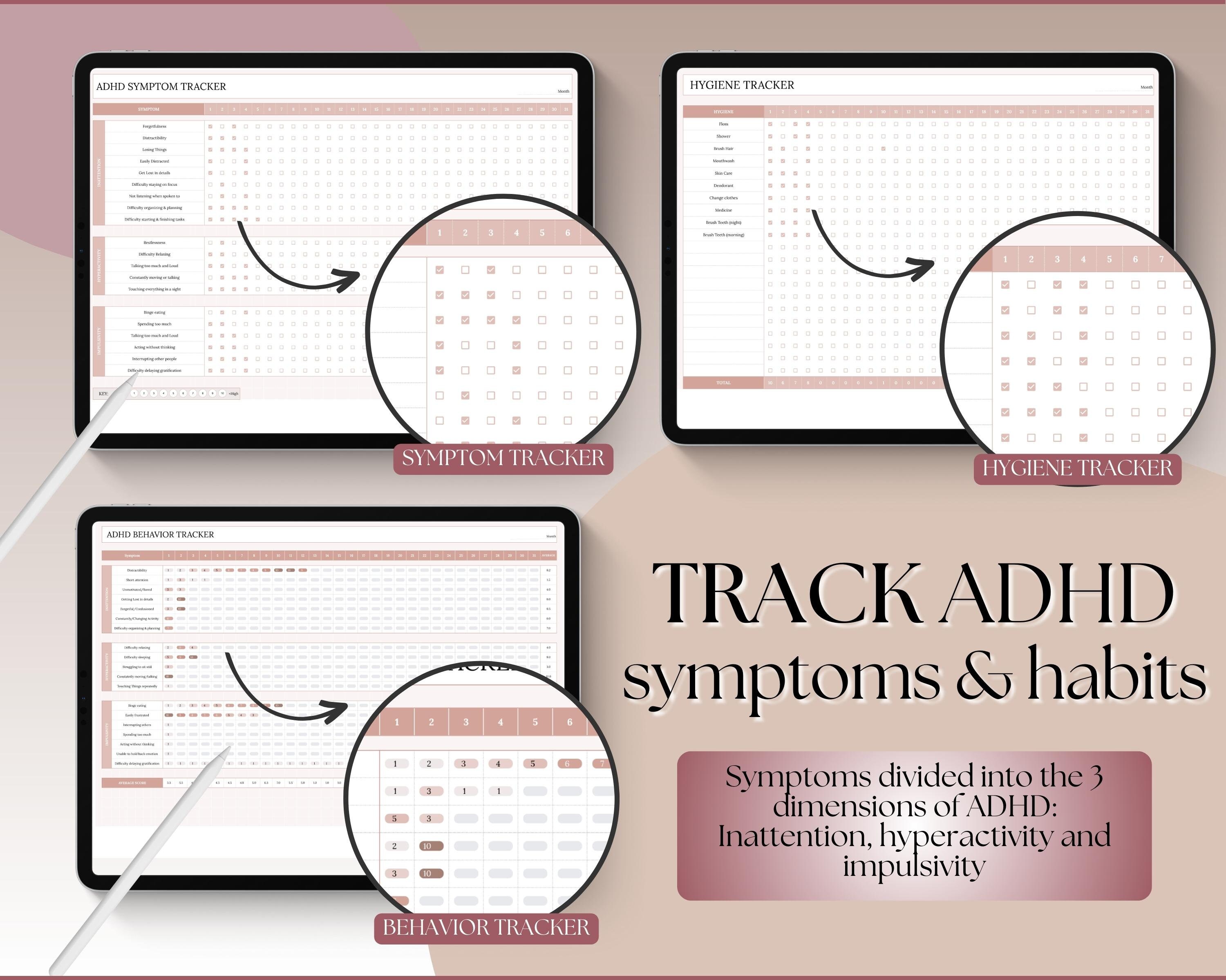 EDITABLE ADHD Digital Planner, Daily Planner Spreadsheet ...