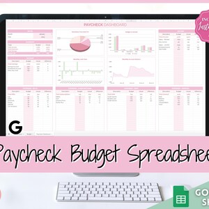 Budget By Paycheck Spreadsheet, Paycheck Budget Google Sheets, Biweekly, Zero based budget tracker, weekly, finance planner, budget template